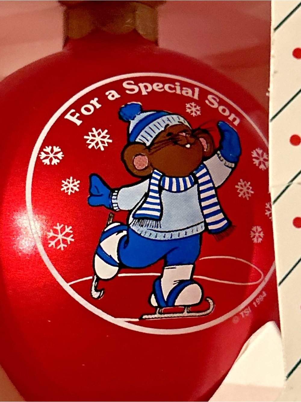 Christmas Collectors Series Red Holiday Ornament (1994) - 'For a Special Son' - Picture 2 of 8